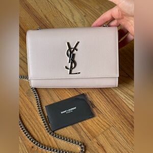Saint Laurent purse Kate small in pale pink